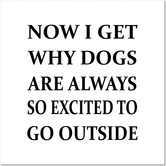 Now I Get Why Dogs Are Always Excited To Go Outside Wall Art by lmohib